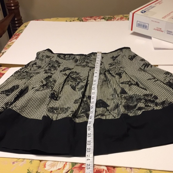 Talbots Petites Gingham Floral Butterfly Print Skirt Size 10 P - Picture 8 of 10